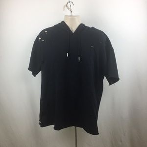 PacSun distressed short sleeve hoodie